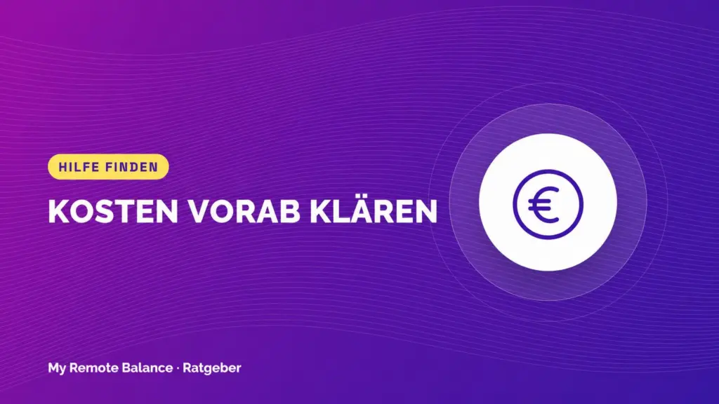 Beitragsbild mit Euro-Symbol und dem Schriftzug „Kosten vorab klären“.