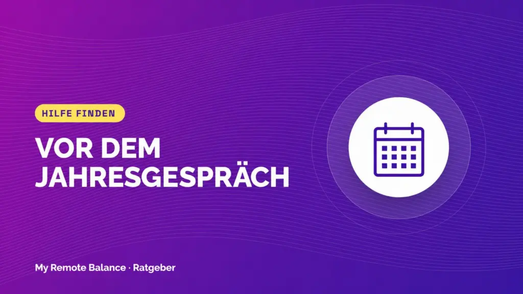 Kalendersymbol mit der Bildzeile „Vor dem Jahresgespräch“.