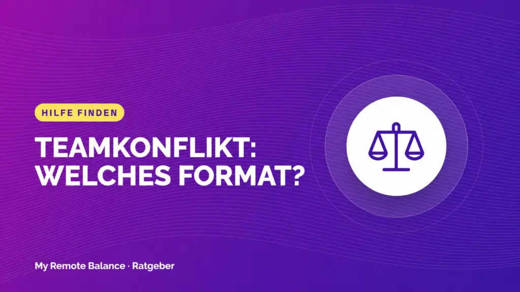 Illustration einer Waage zur Wahl zwischen Einzelsitzung und Monatspaket bei einem Teamkonflikt.