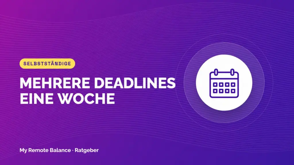 Kalendersymbol zur Planung einer Woche mit mehreren Projektdeadlines.